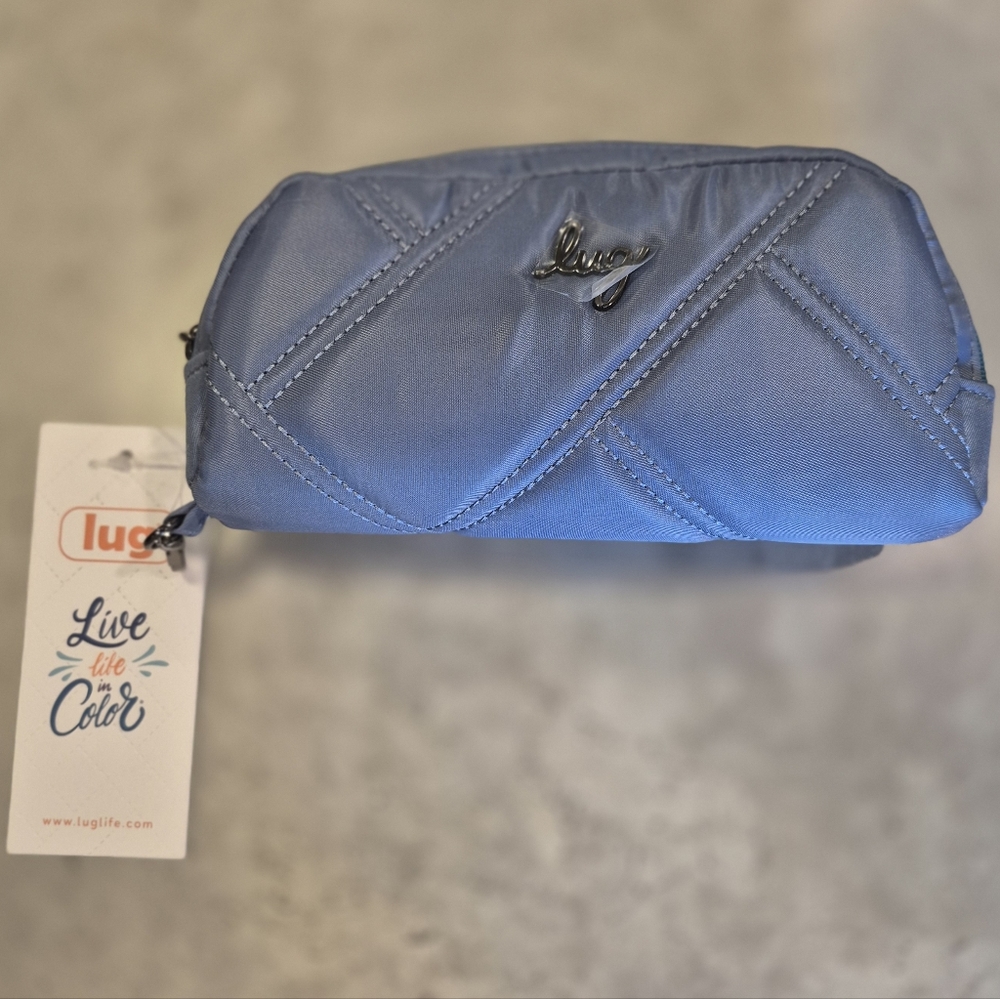 Lug Bobsled Eyeglass Storage Case Quilted Top Zip Around New NWT Blue Mountain